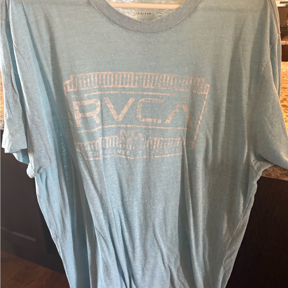 RVCA Light Blue Short Sleeve Tee